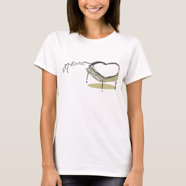 Camiseta Corazón del piano (Anverso)