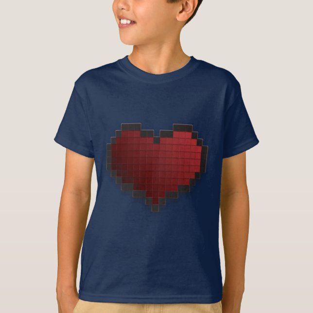 Camiseta Corazón del pixel (Anverso)