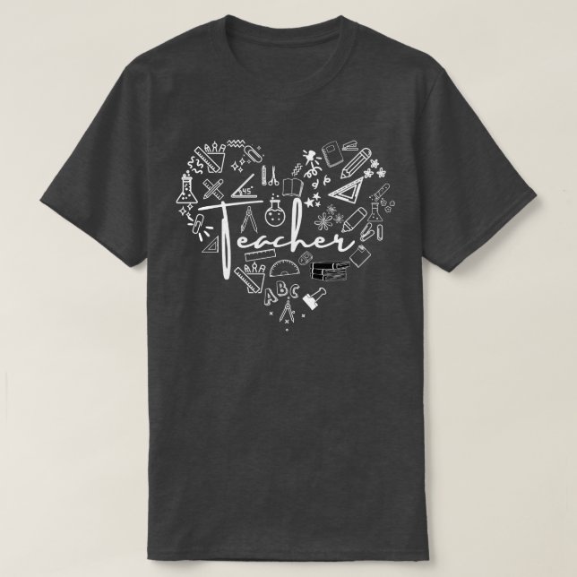 Camiseta Corazón del profesor 2 (Diseño del anverso)