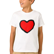 Corazón del rojo del Doodle