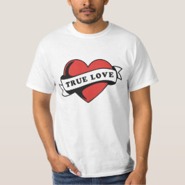 Camiseta Corazón del tatuaje del amor verdadero | Diseño ro