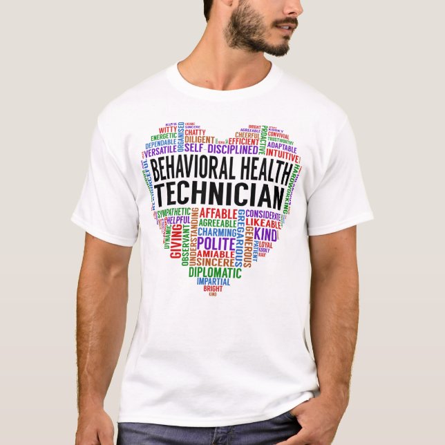 Camiseta Corazón del Técnico de Salud del Comportamiento (Anverso)