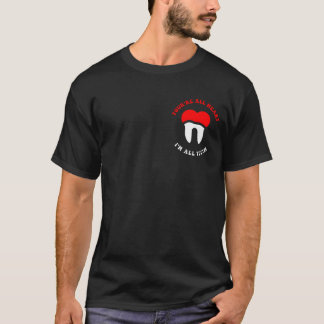 Camiseta Corazón dental y dientes divertidos