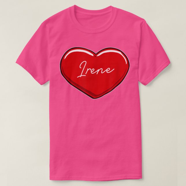 Camiseta Corazón desparramado de mano Irene Nombre Corazone (Diseño del anverso)