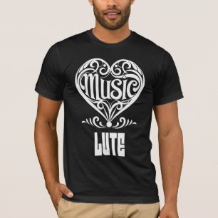 Camiseta Corazón Desplácido Elegante para Amantes de Lute