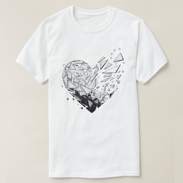 Camiseta Corazón destrozado (Diseño del anverso)