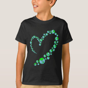 Camiseta Corazón Día de la Tierra Cute Salve el Planeta Med