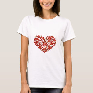 Camiseta corazón día de San Valentín secuencial
