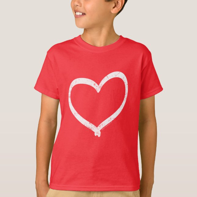Camiseta Corazón El día de San Valentín Infantil (Anverso)