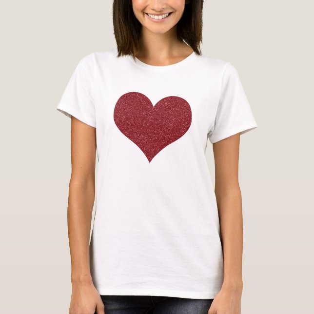 Camiseta Corazón el falso de la tarjeta del día de San (Anverso)