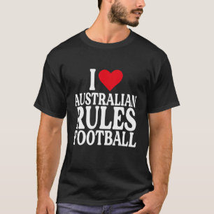 Camiseta Corazón el fútbol australiano me encanta el gobier