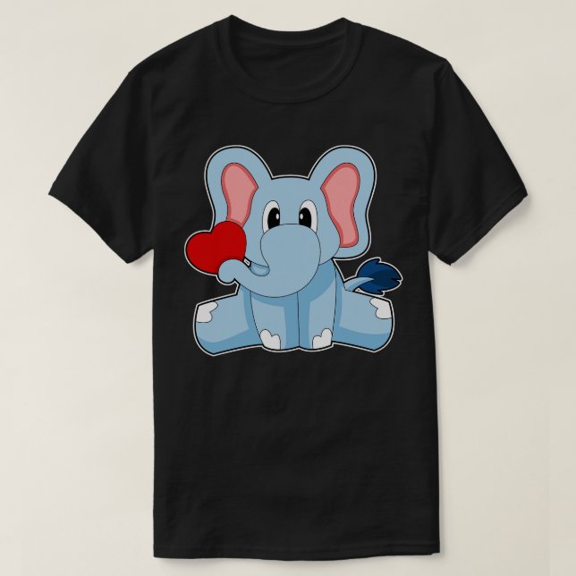 Camiseta Corazón elefante (Diseño del anverso)