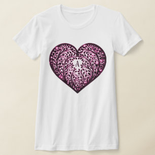 Camiseta Corazón Elegante Silueta