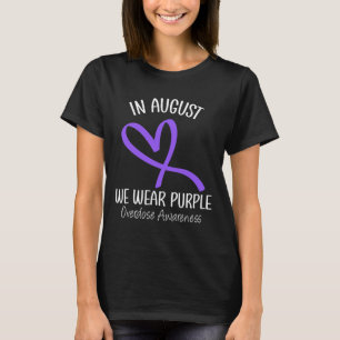 Camiseta Corazón En Agosto Usamos Conciencia Sobre La Sobre