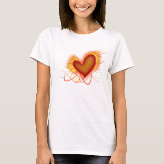 Camiseta Corazón en el fuego