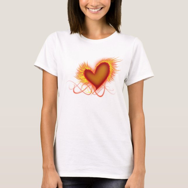 Camiseta Corazón en el fuego (Anverso)