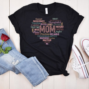 Camiseta Corazón en forma de dejar las afirmaciones de mamá