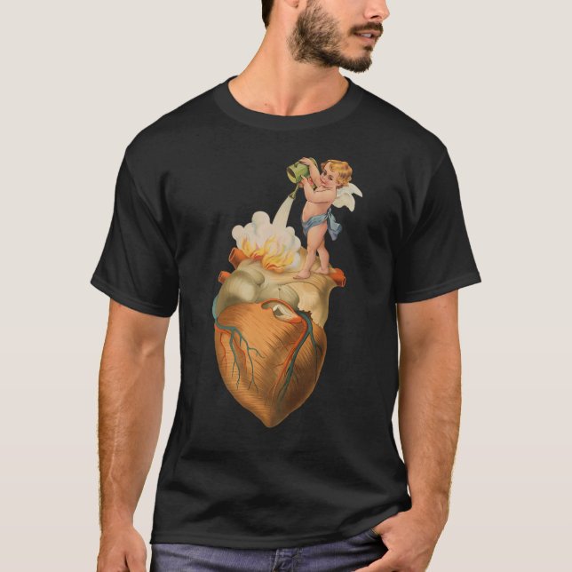 Camiseta Corazón en fuego (Anverso)