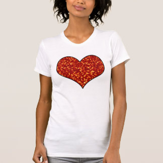 Camiseta Corazón en llamas