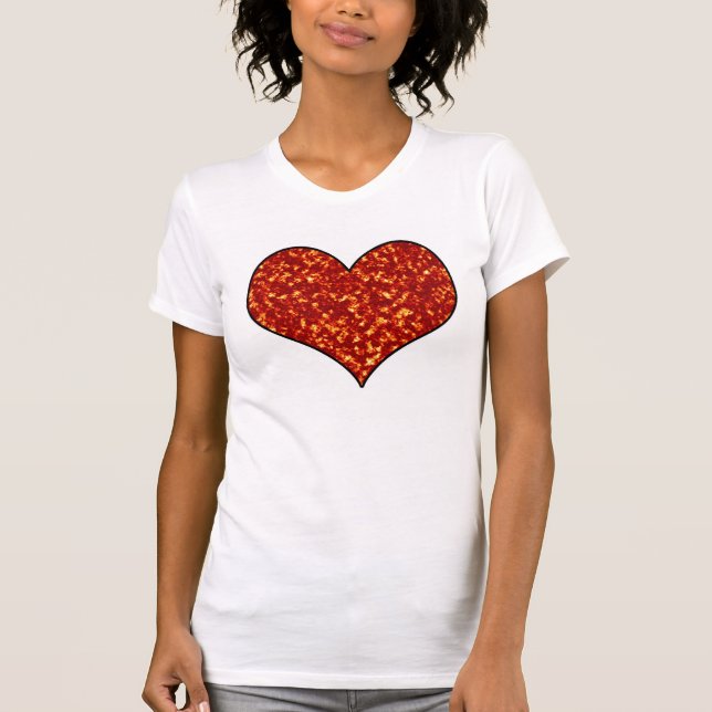 Camiseta Corazón en llamas (Anverso)