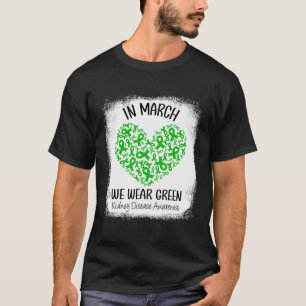 Camiseta Corazón En marzo usamos verde Conciencia de la enf
