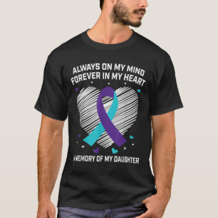 Camiseta Corazón en memoria de mi hija Conciencia sobre el