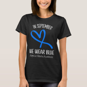 Camiseta Corazón En Septiembre Usamos Alopecia Azul Areata 
