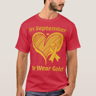 Camiseta Corazón En Septiembre Usamos Cáncer De Niños De Or