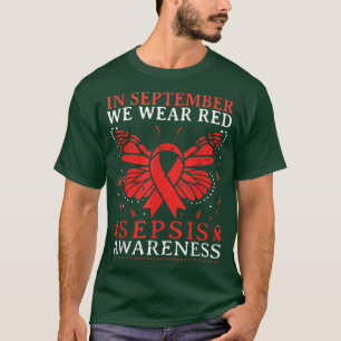 Camiseta Corazón En Septiembre Usamos Red Sepsis Awareness 