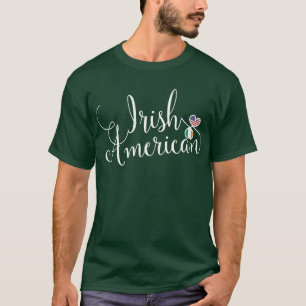Camiseta Corazón entrelazado irlandés-estadounidense