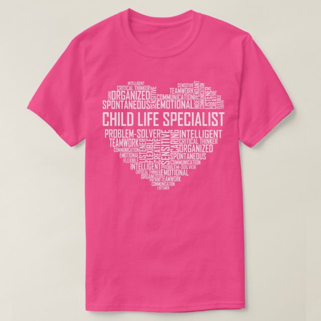Camiseta Corazón Especializado en la Vida Infantil (Diseño del anverso)