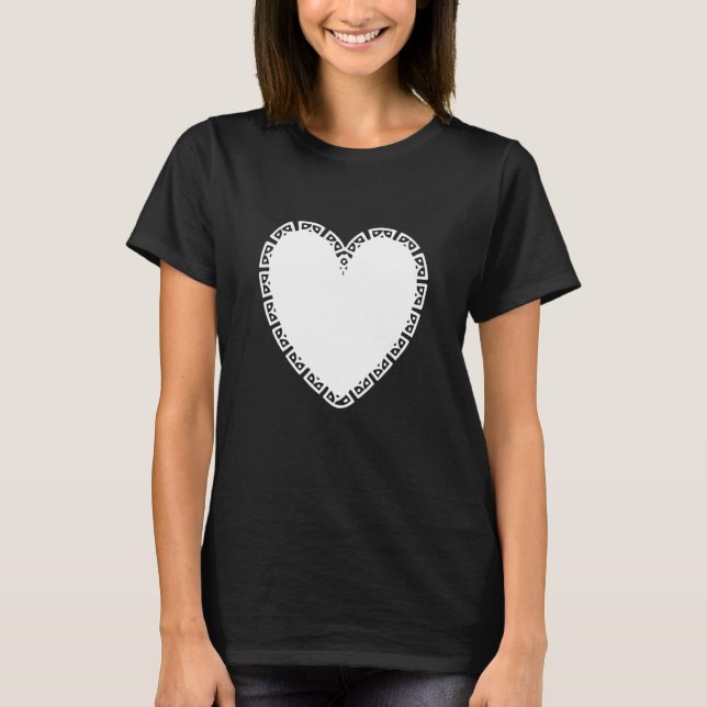 Camiseta Corazón estético moderno (Anverso)