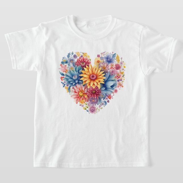 Camiseta Corazón floral (Distribución)