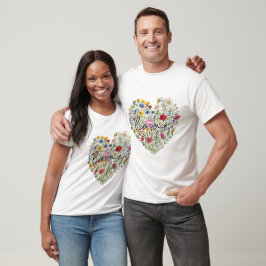 Camiseta Corazón Floral de Amor