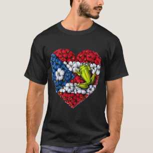 Camiseta Corazón Floral de Puerto Rico