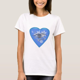 Camiseta Corazón Floral del Ojo Místico