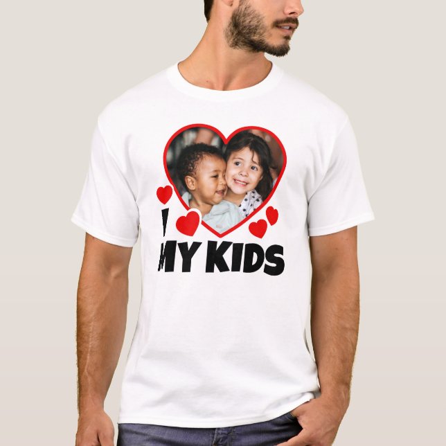 Camiseta Corazón, foto personalizada de mis hijos (Anverso)
