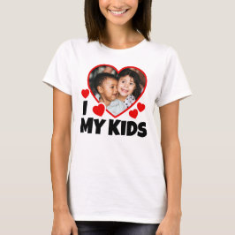 Camiseta Corazón, foto personalizada de mis hijos