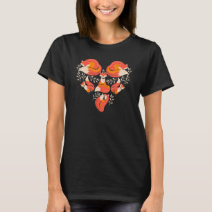 Camiseta Corazón Fox Para Mujeres Hombres Niños Cute Animal