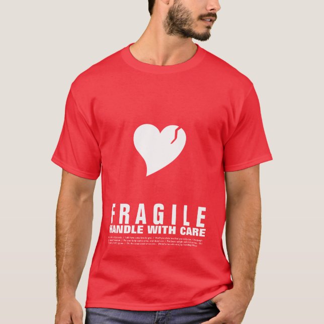 Camiseta Corazón frágil… Dirija con cuidado (Anverso)