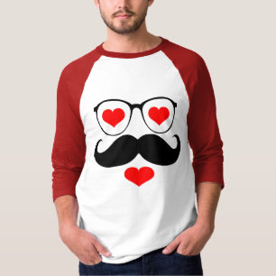Camiseta Corazón Funny Mustache