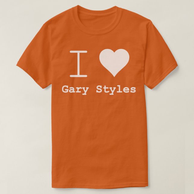 Camiseta corazón Gary Styles amor (Diseño del anverso)