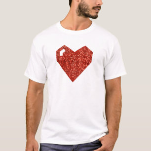 Camiseta corazón geeky día de San Valentín