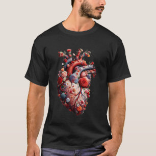 Camiseta Corazón Gráfico Anatómico Arte Corazón