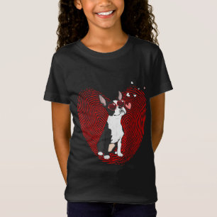 Camiseta Corazón gráfico de Día de San Valentín lindo en Bo