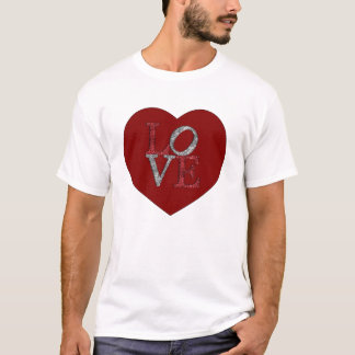 Camiseta ¡Corazón grande con AMOR chispeante!