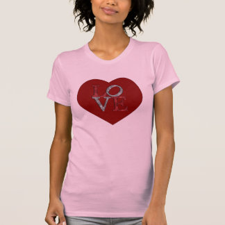 Camiseta ¡Corazón grande con AMOR chispeante!