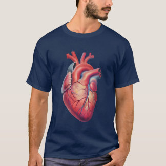 Camiseta Corazón grueso con brillo | Tee de amor artístico.