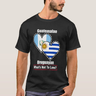 Camiseta Corazón guatemalteco uruguayo Banderas Qué no amar