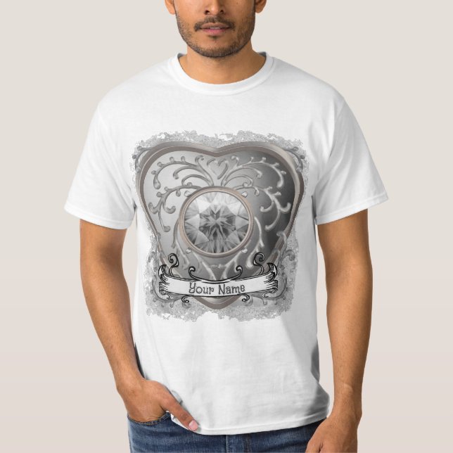 Camiseta Corazón Hada Plateado (Anverso)